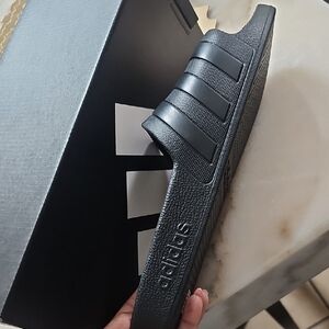 Adidas Men's Black Slide Sandals